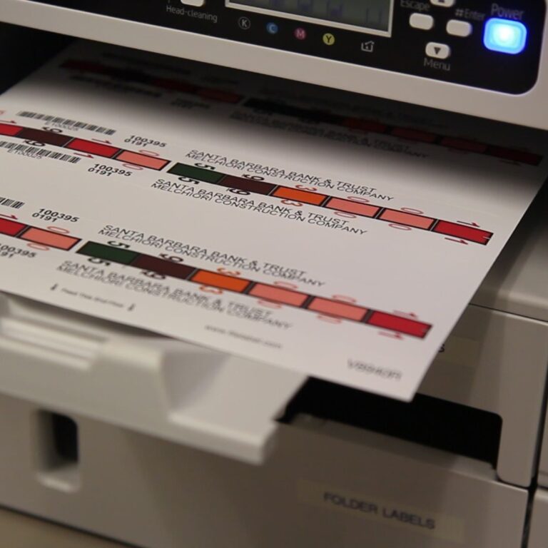 folder label printing system